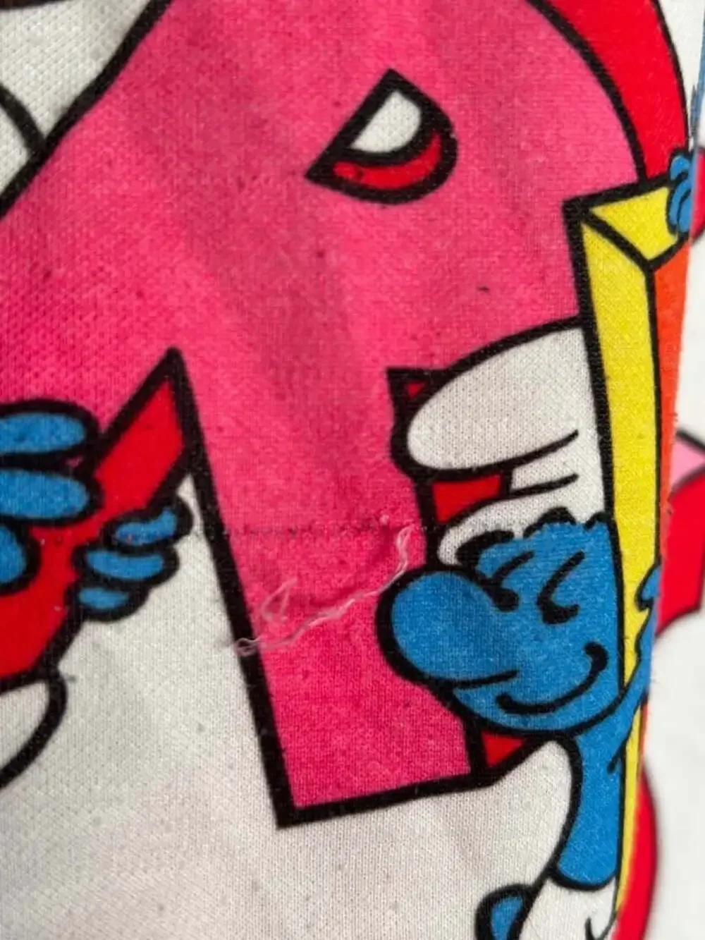 Vintage 1982 The Smurfs Nightgown Girls Large XL 10 12 14 Sleep Shirt 80s Cartoo